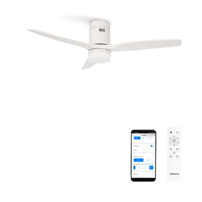 Ventilateur de plafond avec pales techniques en ABS avec lumière et Wi-Fi WIND CALM CREATE
