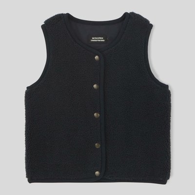 Gilet sans manches uni en sherpa BOUT'CHOU
