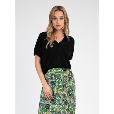 PULL COL V MANCHES COURTES VESUNSET AN'GE