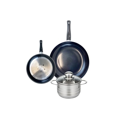 Batterie 2 poêles 20/28cm + 1 faitout 16cm PRIMA BRILLANT ELO