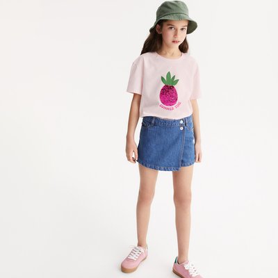 Camiseta de cuello redondo, estampado de lentejuelas reversible LA REDOUTE COLLECTIONS