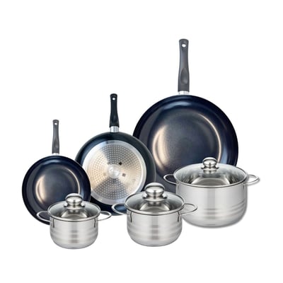 3 poêles 20/24/32cm + 3 faitouts 14/16/20cm PRIMA BRILLANT ELO