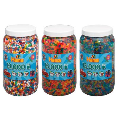 Set de trois pots de perles à repasser (env. 39000) HAMA