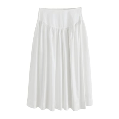 Jupe midi popeline de coton taille tombante NEXT