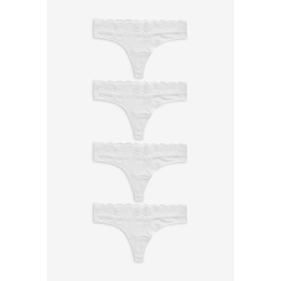 Slips bordés -string, lot de 4 NEXT