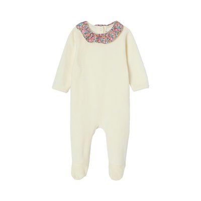 Pyjama en velours et tissu Liberty ENVIE DE FRAISE