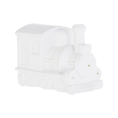 Kids White Ceramic Train Night Light SO'HOME