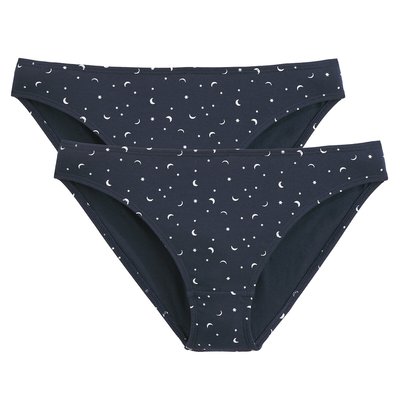 Lot de 2 slips imprimés, en coton extensible LA REDOUTE COLLECTIONS