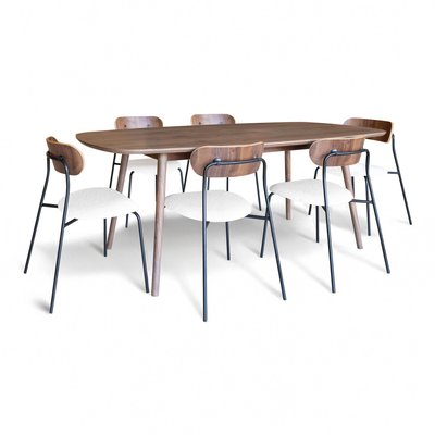 Ensemble table rectangulaire et 6 chaises, CALLAO NOW'S HOME
