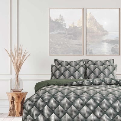 Housse de couette en percale de coton MONDELO SENSEI MAISON