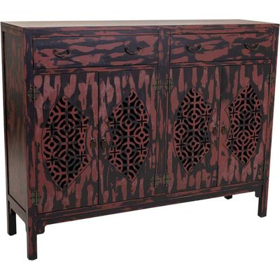 buffet bois  et  style antique avec portes ajourées RECOLLECTION