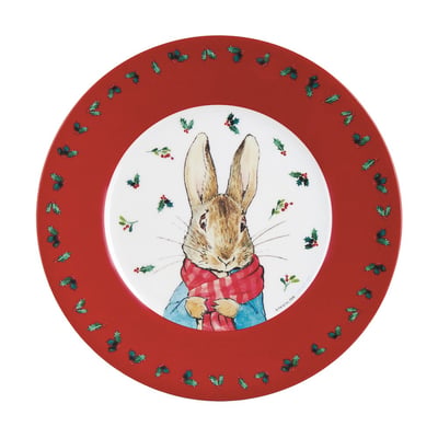 Assiette Pierre Lapin Noël 20 cm PETIT JOUR