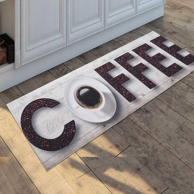 Tapis de cuisine en PVC motif fresque KITCHTA UN AMOUR DE TAPIS