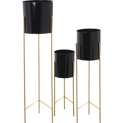 Cache-pots en métal, lot de 3, élégance RECOLLECTION