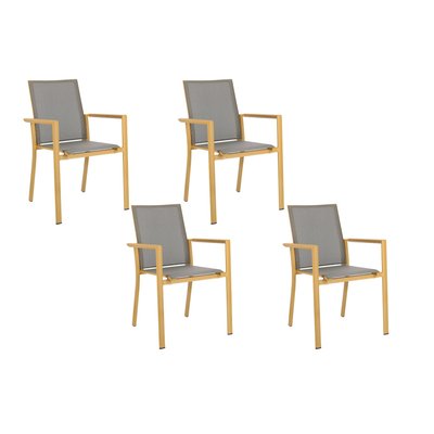 Chaises de jardin colorées en aluminium (lot de 4) - CASSIS HELLIN, DEPUIS 1862