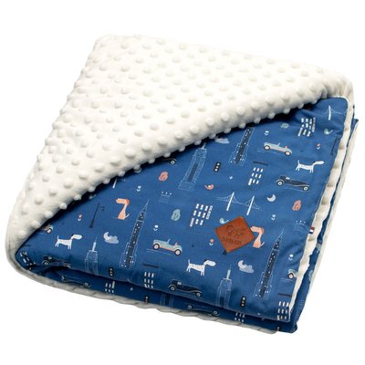 Couverture réversible en minky NEW YORK SEVIRA KIDS
