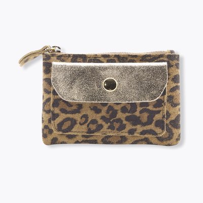 Porte-monnaie léopard en cuir PROMOD