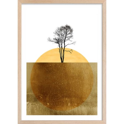 Affiche graphique Golden ocean HEXOA