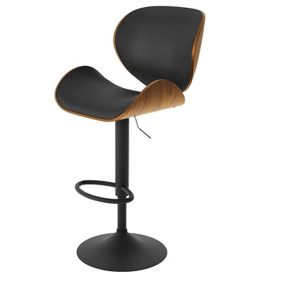 Chaise de bar réglable 63/84 cm en cuir synthétique (à l'unité) - BAUDOIN RENDEZ-VOUS DÉCO