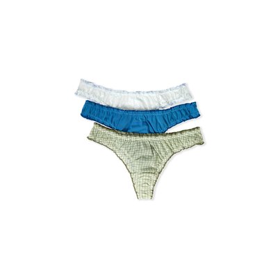 Lot de 3 tangas bloomer en tulle et dentelle JOELLIE ETAM