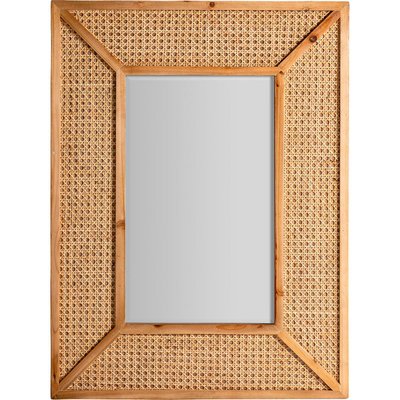 Miroir en rotin rectangulaire Zetel RECOLLECTION