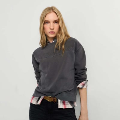 Sweat-Shirt À Col Rond Avec Clous PEPE JEANS