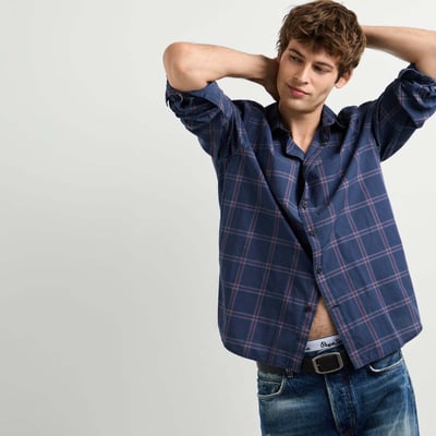 Chemise Coupe Casual À Carreaux En Popeline PEPE JEANS
