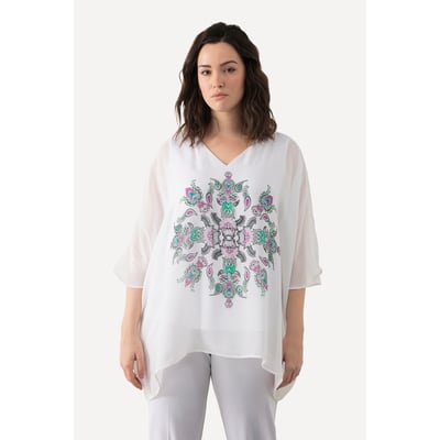 Tunique oversized à col V et manches courtes ULLA POPKEN