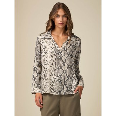 Blouse en satin fluide 100 % viscose motif serpent OLTRE