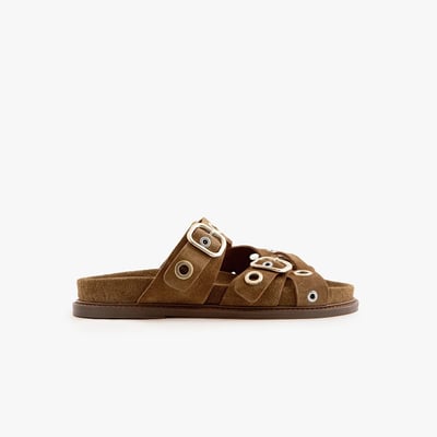 Sandale cuir velours KARINE MAISON TOUFET