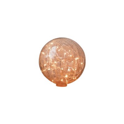 Lampe en verre à poser en boule craquelé 25cm Guirlande CHEHOMA