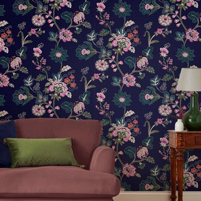 Papier peint Fleuri royal majestueux JOULES