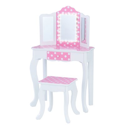 Coiffeuse Tabouret Enfant Miroir LED GISELE TEAMSON KIDS