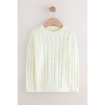 Pull ras du cou en maille torsadée NEXT