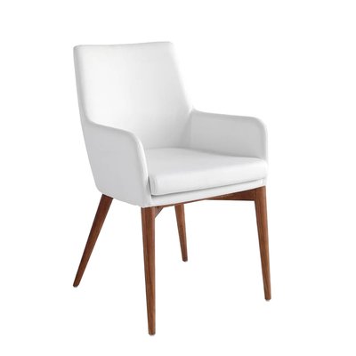 Chaise en simili et bois noyer ANGEL CERDA
