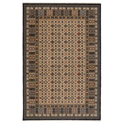 Tapis tissé en laine au design oriental dans des couleurs douces - Saharna THEKO