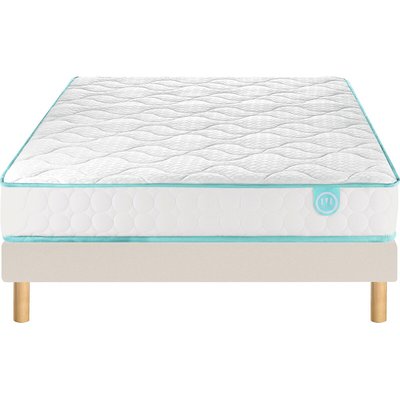 Ens. matelas ressorts + sommier, LE TOUT TENDRE MERINOS
