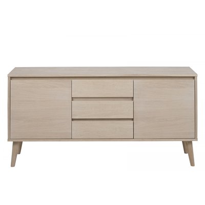 Bahut style scandinave plaqué chêne 2 portes et 3 tiroirs L150 - NOGANA HELLIN, DEPUIS 1862