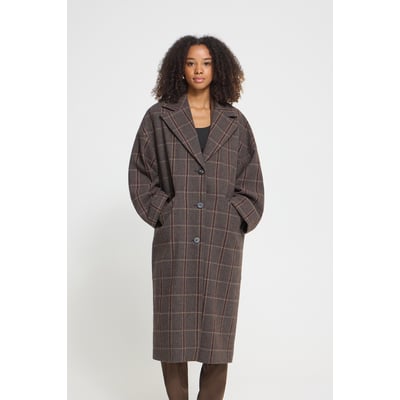 Manteau fermeture trois boutons, manches larges et longues ICHI