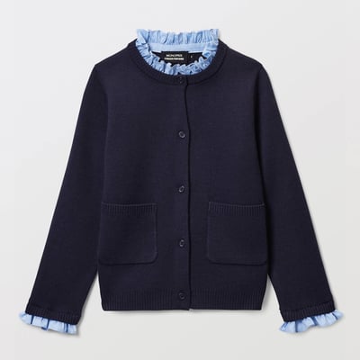 Pull avec col et poignets de chemise contenant de la laine MONOPRIX