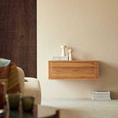 Meuble Hi-FI, TV en Teck massif, BASIC TIKAMOON
