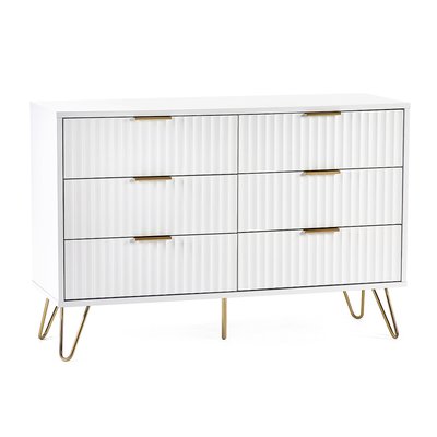 Ancona Sculptural Chest of 6 Drawers SO'HOME
