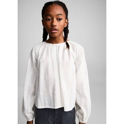Blouse coton détails brodés MANGO KIDS