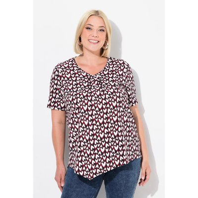 T-shirt imprimé petits cœurs, base en pointe ULLA POPKEN