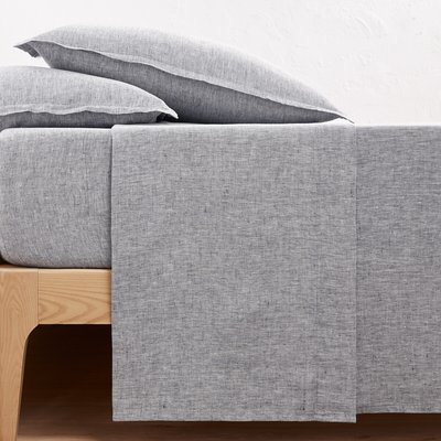 Drap plat uni en lin lavé, Linot LA REDOUTE INTERIEURS