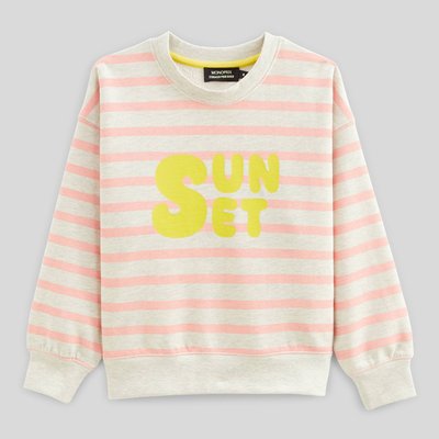 Sweat rayé imprimé MONOPRIX