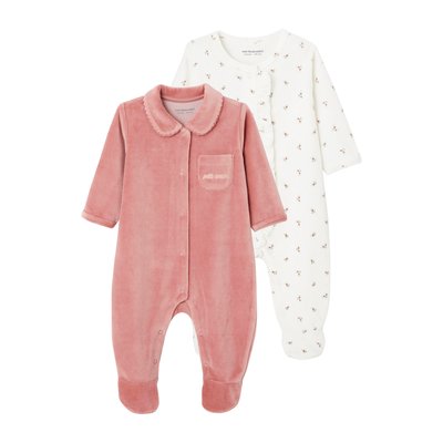 Lot de 2 dors-bien en velours VERTBAUDET
