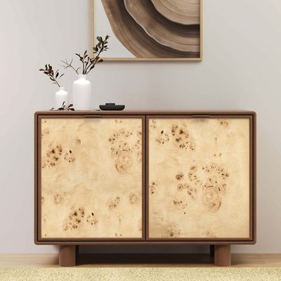 Umber Burl & Mango Wood 2 Door Cabinet ÉDITÉ