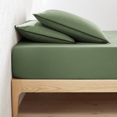 Drap housse uni coton lavé, bonnet 25cm, Merida LA REDOUTE INTERIEURS