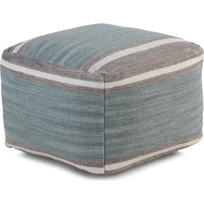 Pouf coton  azur multifonction fait main élégant intérieur RECOLLECTION
